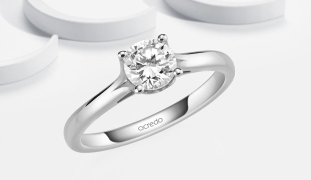 Engagement Rings 0.7 ct with Certificate | acredo