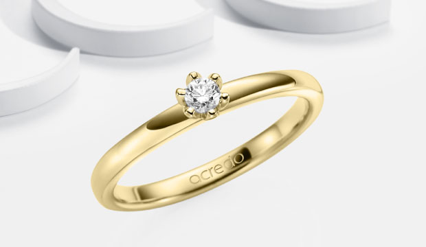 Yellow Gold Engagement Rings | acredo